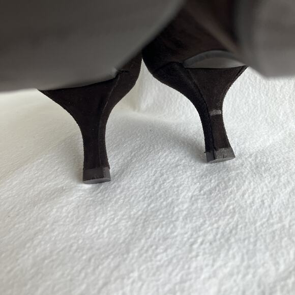 Stuart Weitzman brown genuine suede pumps criss cross detail, Size 10 M, NWOB - Picture 10 of 11